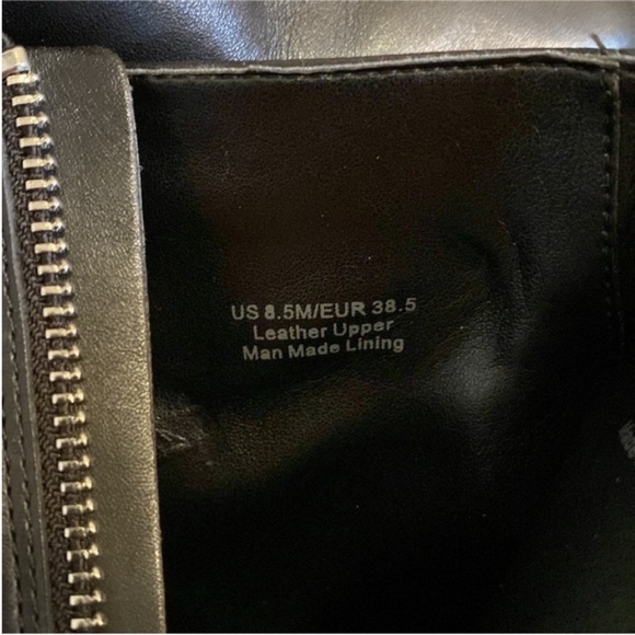 Via Spiga Shoes Cayla Black Leather Low Heel Zipper Ankle Boots New size 8.5 - Picture 10 of 13